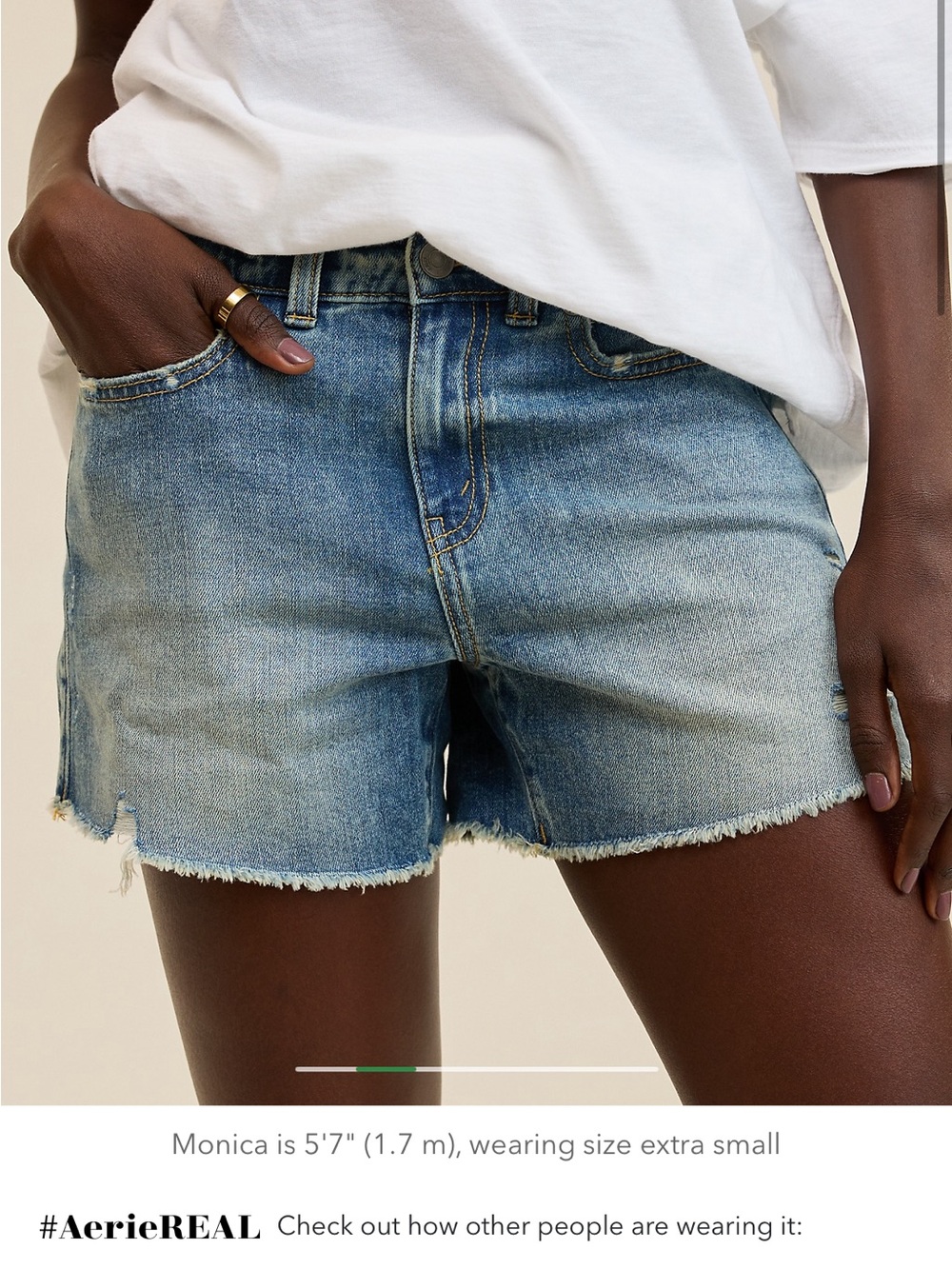 aerie Daydream Denim Shorts - Medium Indigo Wash